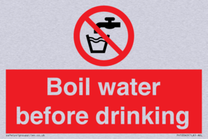 Boil water before drinking